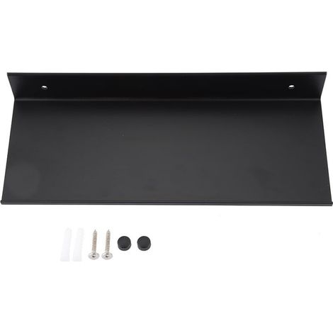 Shelf of room of bath black monocouche in aluminum mat (50 cm) (1/5)