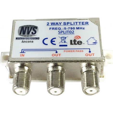 Splitter split02 tv 1 in-2 out