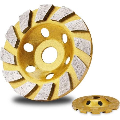 Meule diamantée standard de qualité supérieure - 125 mm x 22,2 mm - Pour béton, plâtre, granit, résine, colle à carrelage, pierre naturelle, etc (1/5)