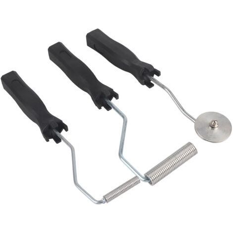 Kit de 3 rouleaux de stratification en alliage d'aluminium et fibre de verre à bulles pour moule FRP (dent de scie) (1/5)
