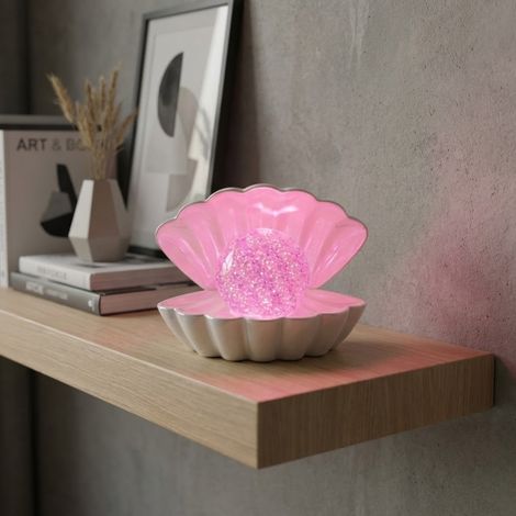 Pearlescent Clam Shell Glitter Lamp (1/3)