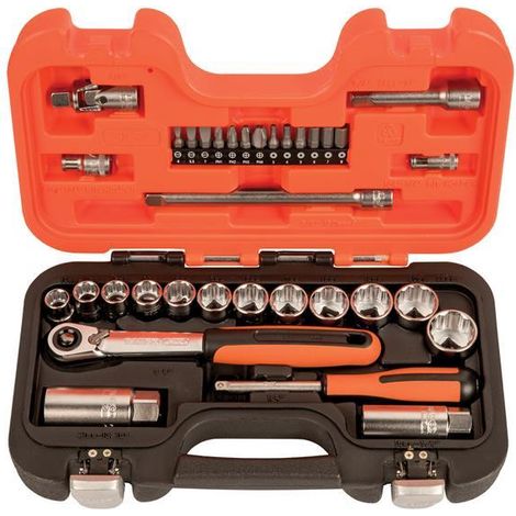Bahco SL34 3/8in Drive Socket & Mech Set, 34 Piece