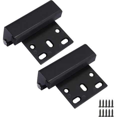 Loquet sécurité – Noir – Alliage aluminium – Sans perçage – Dégagement rapide – Silencieux – Pour portes intérieures 180°