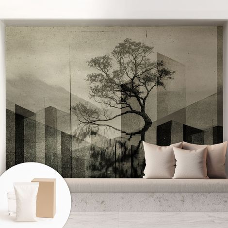 Tapete Vliestapete mit Kleber modern - Wanddeko für Küche - Klebefolie Wand - luxus Look Schlichte Eleganz 208x146 cm (1/5)