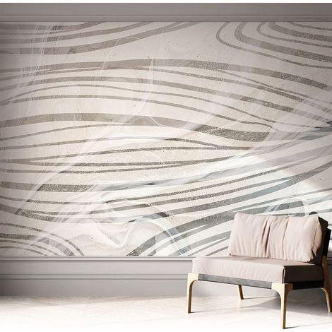Selbstklebend Tapete modern - Wanddeko für Küche - Klebefolie Wand - luxus Look Wellenförmige Linien 312x219 cm (1/5)