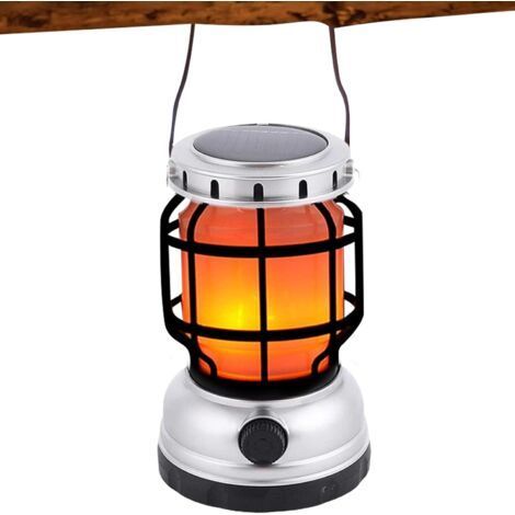 ALLIANDISLampes solaires de camping – Lampe de poche LED rechargeable – Lanternes d'extérieur pour randonnée, camping, pêche, chasse (1/5)