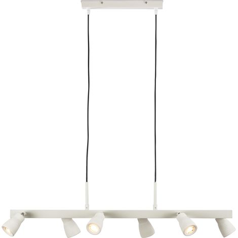 Suspension LED 6 Spots Blanc Chaud Orientable Blanc Ancien (1/4)