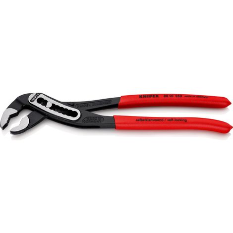 KNIPEX 88 01 250 SB Alligator® Pinza regolabile per tubi e dadi Rivestita in plastica antiscivolo atramentata nera 250 mm