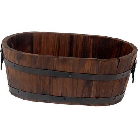 Jardinière, pot de fleurs, organisateur de décorations, pot de fleurs ovale (1/5)