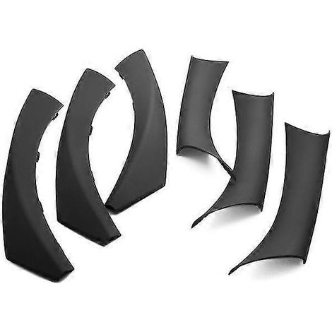 Lot de 6 poignées de porte intérieures style carbone pour BMW Série 3 E90 E91 E92 316 318 320 325 328i (conduite à gauche) - Noir (1/5)