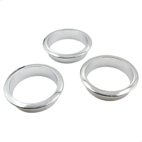 Passe-câbles métallique de bureau 60 mm - Anneau décoratif compatible avec les meubles, boîte à filetage, gestion des câbles de bureau d'ordinateur, 3 pièces, (taille unique) (1/5)