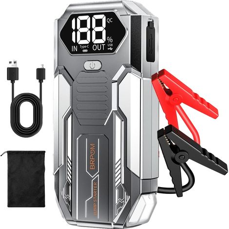 Avviatore di emergenza, design portatile, potente motore di avviamento, 80,66 Wh 21800 mAh (1/2)