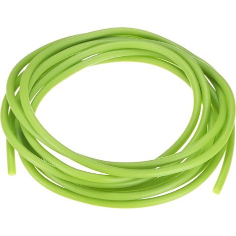 Tuyau En Caoutchouc Latex Naturel, 5/64" [1.7mm] ID x 11/64" [4.5mm] OD 10ft Longueur Tuyau Latex Pour Maison/Laboratoire/Sport, Bande Tubes Hautement Elastique [Vert] (1/5)