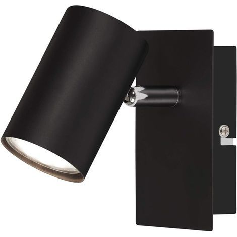 1 Applique Murale Spot Orientable Métal Noir Culot GU10 Max 40W Salon Chambre (1/5)