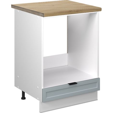 Armario para horno empotrado Fame-Line, Azul claro-gris, 60 cm , ET Roble, Vicco