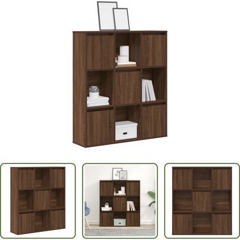 Bücherregal Holz - Bücherregal Braun Eichen-Optik 89x24x101,5 cm Holzwerkstoff (1/5)