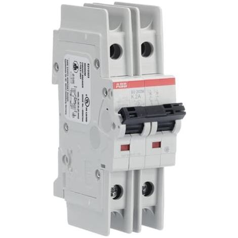 Disjoncteur ABB SU200 M 2P, 2A, pouvoir de coupure 15 kA ( Prix pour 1 )