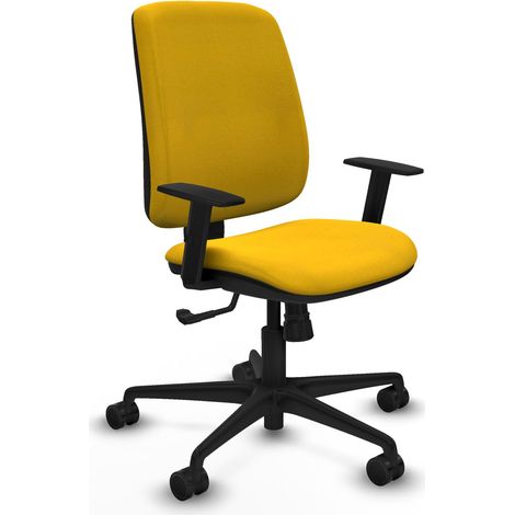 Alares tapizada sincro bali amarillo brazos 1D base nailon ruedas 65 mm nailon