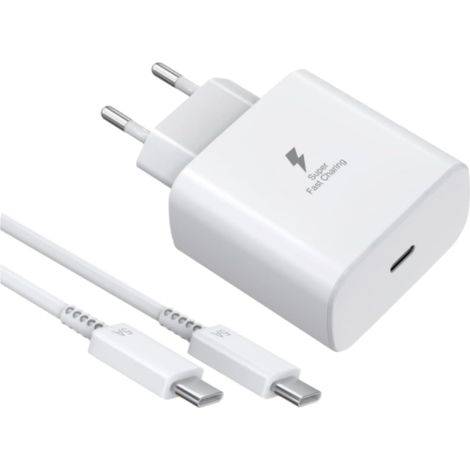 Chargeur USB C 45W Chargeur pour Samsung Charge Rapide et 1.5M Câble pour Samsung Galaxy S26 S25 Ultra S24 S23 S22 S21 FE A57 A56 A55 A54 A37 A36 A35 A25 A26, Prise USB C Secteur Type C Adaptateur (1/5)