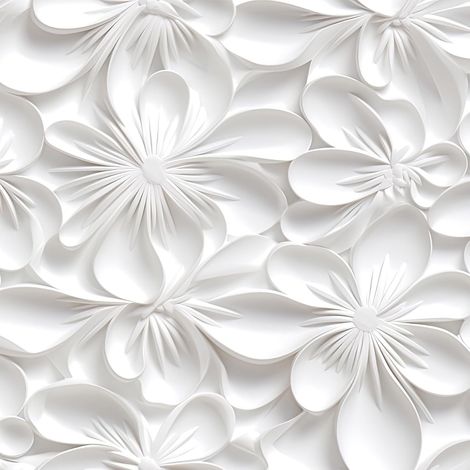 Papier Peint Blanc 3D Effet Floral Vintage 44.5cmx200cm Papier Peint Adhesif Mural Chambre Floral Revêtement Mural PVC Salle De Bain Impermeable Adhésif Pour Meuble Adhésif Plan De Travail (1/5)