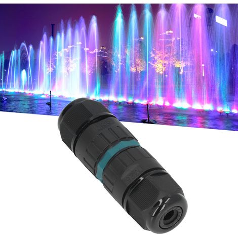 Conector de conexión directa de 5 núcleos, resistente al agua IP68, de 10–14 mm, EW-M25-5P, silicona negra, PA66, latón. (1/5)