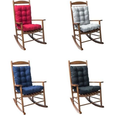 Coussin de Chaise de Jardin Confortable en Polyester Brossé - - Marine - Carré - 43x43x10cm/43x53x10cm (1/4)