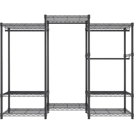 Mophorn Perchero resistente de 800 libras de capacidad, 4 varillas para colgar y 8 niveles de almacenamiento, perchero rodante para ropa. Perchero independiente ajustable y personalizado, ideal para o (1/5)