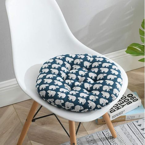 Filiyano-Coussin rembourré pour chaise, galettes de chaise rondes pour salle à manger, jardin, cuisine, bureau, 40 cm (ours) (1/3)