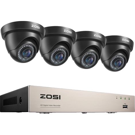 Sistema de videovigilancia, HD 1080p, visión nocturna, DVR de 8 canales, 4 cámaras, No-a (1/2)