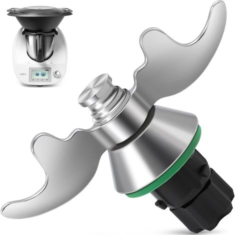 Couteau mélangeur compatible avec Thermomix TM7, lame de rechange compatible avec Vorwerk Thermomix TM5, TM6, TM7 et TMF en acier inoxydable, aucun résidu de pâte, nettoyage rapide du couteau pétrisse (1/5)