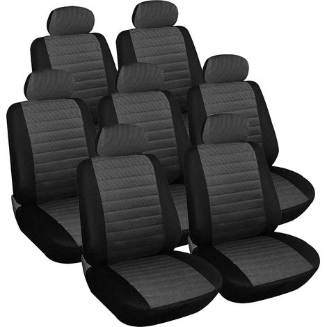 Woltu – Housse de siège universelle pour voiture avant – 100% polyester respirant – Ouverture d'airbag – Facile à installer – 72317 (1/2)