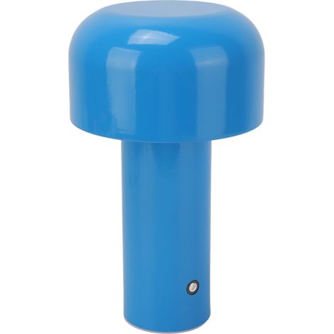 Pilzförmige Tischleuchte, 3 Farben, Dimmfunktion, USB-Ladefunktion, berührungsempfindlich, ideal für Restaurant und Camping, Blau (1/5)