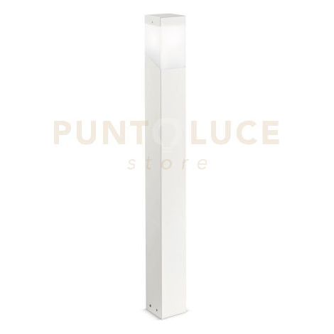 GES601- PALETTO BIANCO 1 LUCE ATTACCO E27 IP44 ALLUMINIO 100CM