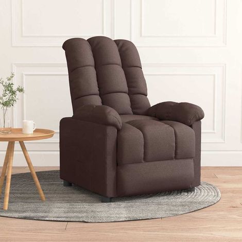 Fauteuil inclinable-Chaise de relaxation-Fauteuil Relax Marron foncé Tissu 427111 (1/5)