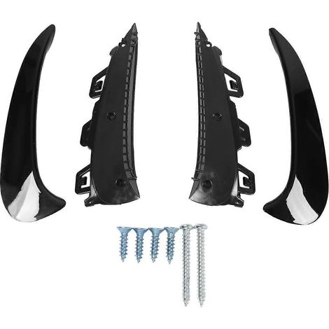 Ensemble de 4 pièces de garniture de remplacement pour aileron de prise d'air de pare-chocs arrière noir brillant pour Mercedes-Benz Classe GLA (1/4)