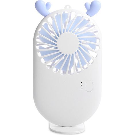 (blue Deer) Mini Ventilateur De Poche Pour Enfants, Sche-cheveux 3 Vitesses, Alimentation Usb, Petit Ventilateur Personnel Paresseux