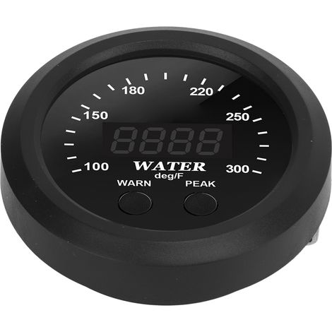 2,5-Zoll-Wassertemperaturanzeige, 100-300°F, rote LED-Digitalanzeige mit Sensor, universell für Pkw und Lkw (1/5)