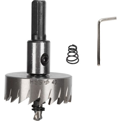 Scie cloche 40mm acier rapide pour métal, foret coupe-trou perceuse professionnel (1/5)