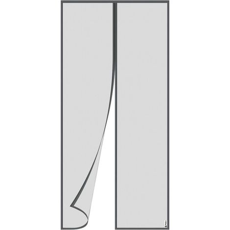 Moustiquaire Porte Magnétique Kartokner - Dimensions 36 x 82 Pouces (90x210 cm) - Rideau Magnétique Anti-Moustiques pour Portes et Fenêtres - Couleur Gris (1/5)