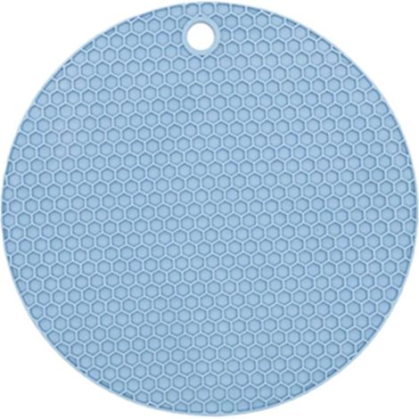 Ensemble de 5 tapis en silicone – Tapis résistants à la chaleur, antidérapants et isolants pour les comptoirs de cuisine, maniques flexibles et faciles à utiliser (Bleu)