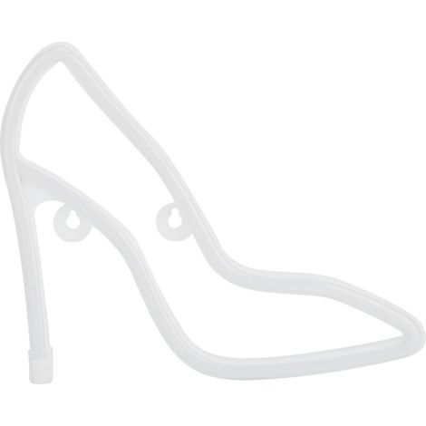 Enseigne Neon LED Chaussure à Talon Haute pour Décor Murale Fête Bar - 24cm, 5V, IP45, Rose, ABS+PVC, Sans Piles