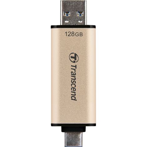 Transcend JetFlash 930C unità flash USB 128 GB USB Type-A / USB Type-C 3.2 Gen 1 (3.1 Gen 1) Oro (1/5)