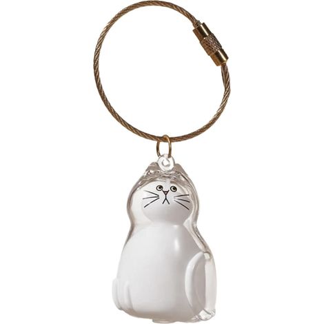 Boîte De Rangement Pour Poils De Chat - Capsule Transparente En Forme D'Œuf Torsadé - Accessoire À Accrocher Sur Porte-Clés Ou Sac - 10 cm (1/2)