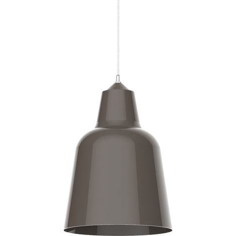LUMICOM  DONG Sospensione, 1X E27, max 42W, metallo, grigio tortora, D.25cm