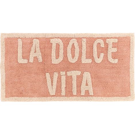 Tappeto in cotone 45x90cm salmone Chiara (1/4)