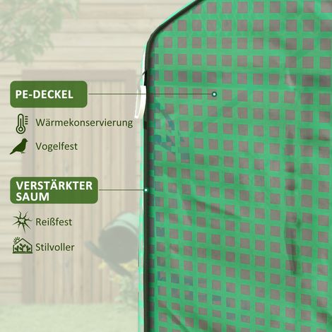 Gewächshaus-Ersatzfolie, UV-Schutz-Ersatzbeschichtung, Rollladen, Seitenfenster, Folie nur 140 x 73 x 190 cm, grün. (1/5)