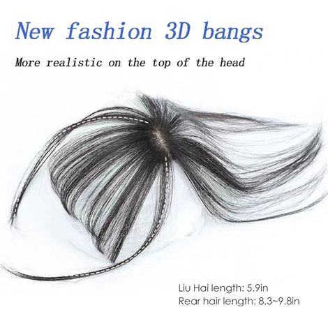 Extension de cheveux 3D Air Bangs invisible, fine et soignée (1/5)