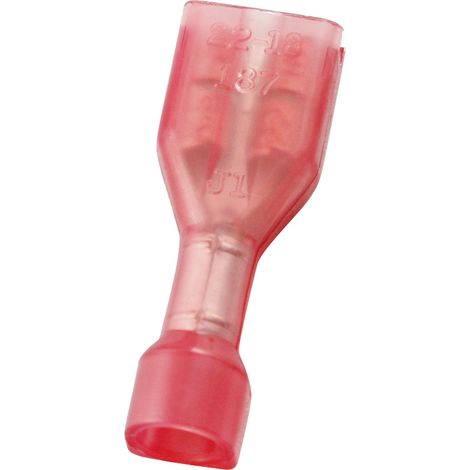 Cosse faston RS PRO, 0.5 0.75 mm², 22 18 AWG, Isolé, Rouge