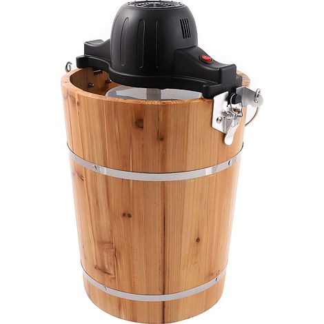 Vente-Unique – Sorbetière électrique 5.5 L en aluminium – Moteur électrique – Capacité familiale – Couleur naturel clair