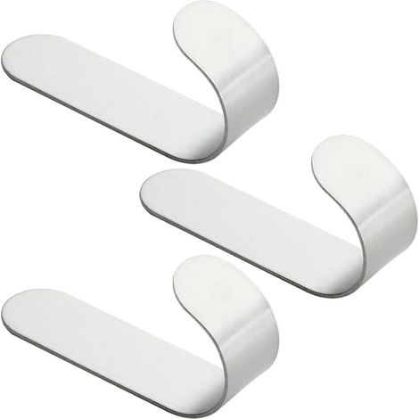 Set di 3 ganci adesivi per asciugamani, ganci per asciugamani da bagno, ganci adesivi da parete, porta asciugamani, ganci per asciugamani da cucina, ganci e accessori per il (1/4)